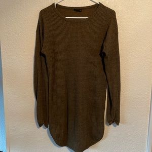 Topshop green sweater dress